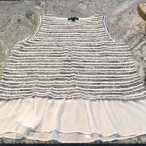 WHBM Black & White Tank never worn
